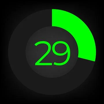 Circulate progress bar with numeric count at the 29 Stock Illustration