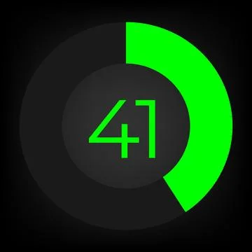 Circulate progress bar with numeric count at the 41 Stock Illustration