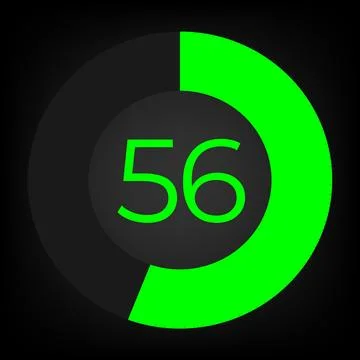 Circulate progress bar with numeric count at the 56 Stock Illustration