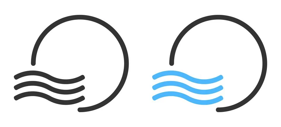 Circulating air icon. Ventilation system symbol. Sign climat control vector. Stock Illustration