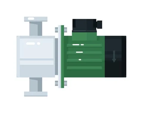 Circulating water pump system equipment isolated Stock Illustration