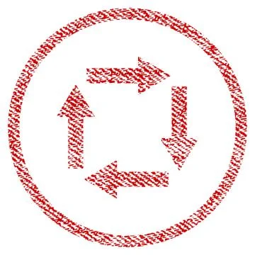 Circulation Arrows Fabric Textured Icon イラスト素材