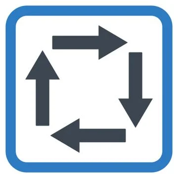 Circulation Arrows Flat Vector Icon Stock Illustration