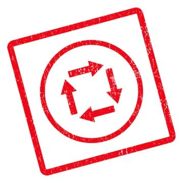 Circulation Arrows Icon Rubber Stamp 스톡 일러스트
