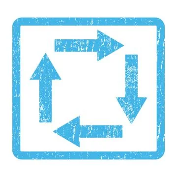 Circulation Arrows Icon Rubber Stamp イラスト素材
