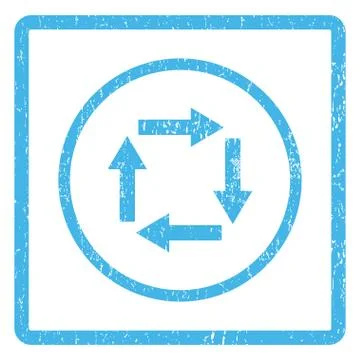 Circulation Arrows Icon Rubber Stamp Stock Illustration