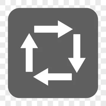 Circulation Arrows Rounded Square Button Illustrazione stock