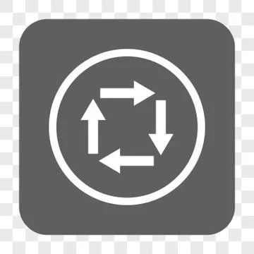 Circulation Arrows Rounded Square Button Stock Illustration