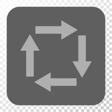 Circulation Arrows Rounded Square Button Stock Illustration
