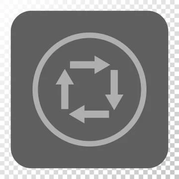 Circulation Arrows Rounded Square Button Stock Illustration