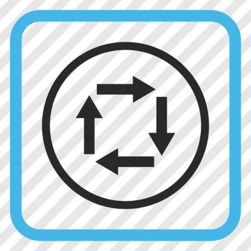 Circulation Arrows Vector Icon In a Frame 스톡 일러스트