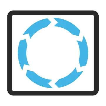 Circulation Framed Glyph Icon Stock Illustration