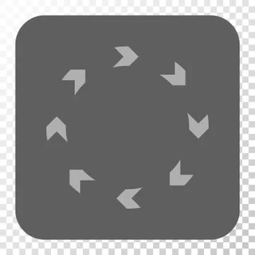 Circulation Rounded Square Button Illustrazione stock