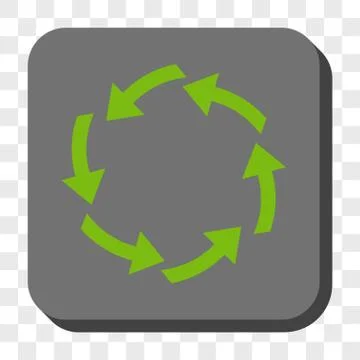 Circulation Rounded Square Button Illustrazione stock