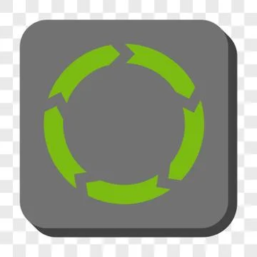 Circulation Rounded Square Button Illustrazione stock