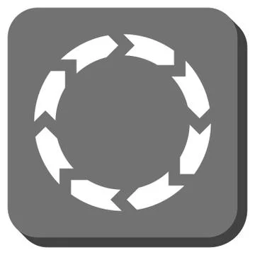Circulation Rounded Square Glyph Icon Stock Illustration