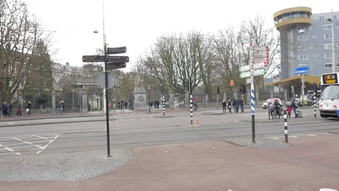 Circulation of the surface metro Amsterdam - Circulação metro superficie Stock Footage 123672822