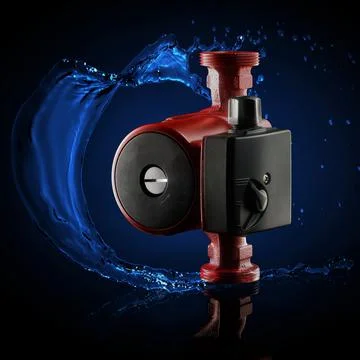 Circulation water pump for heating and water supply systems. Isolated Foto stock