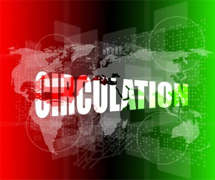 Circulation word on business digital touch screen Stock Illustration
