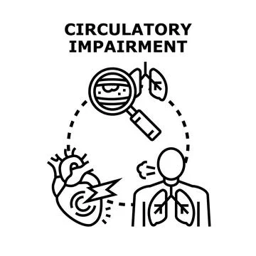 Circulatory impairment causing health problems and disease Stock Illustration