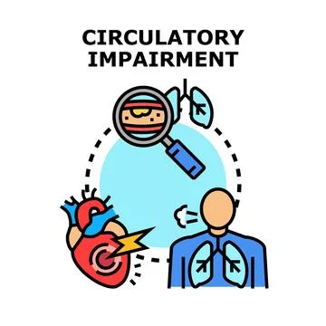Circulatory impairment causing health problems and disease Stock Illustration