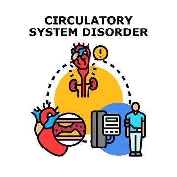 Circulatory system disorder concept for diagnosis and health Stock Illustration
