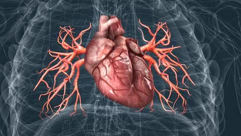 Circulatory system or cardiovascular system Stock Illustration