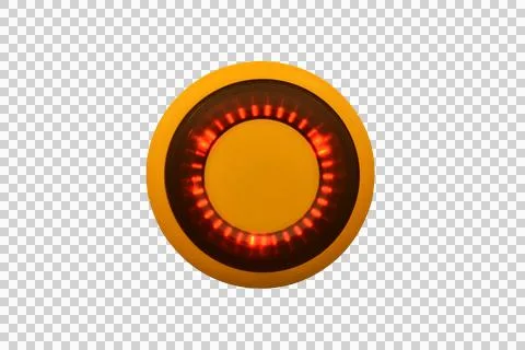 Circulo button with red light Stock Photos
