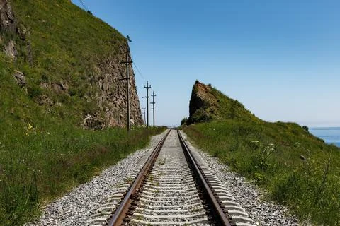 Circum Baikal Railway Stock Photos