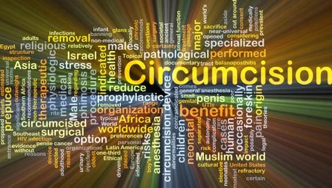 Circumcision background concept glowing Illustrazione stock