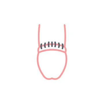 Circumcision line icon, vector illustration Stock Illustration