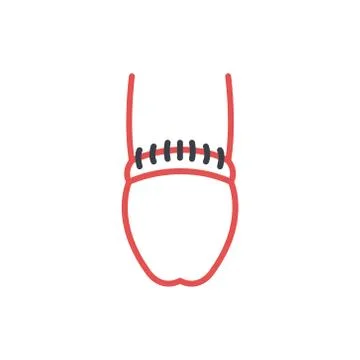 Circumcision line icon, vector illustration Stock Illustration