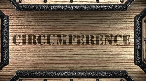 Circumference on wooden stamp Stock Footage 8646992