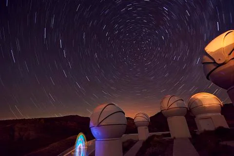 Circumpolar in astronomical observatory Stock Photos