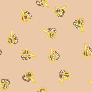 Circumstantial evidence crime vector seamless pattern 库存插图