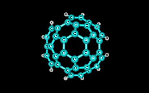 Circumtrindene molecule isolated on black Stock Illustration