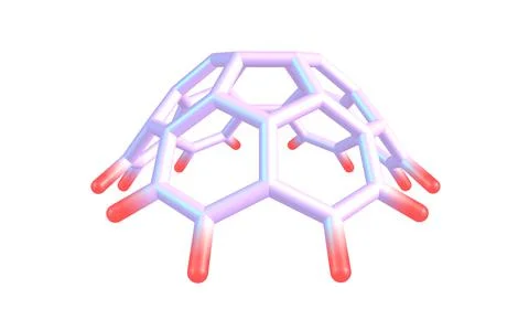 Circumtrindene molecule isolated on white Stock Illustration