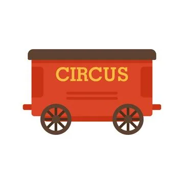 Circurs carriage icon flat isolated Stock Illustration