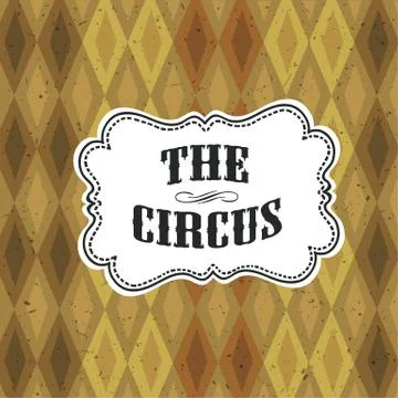 Circus Abstract Poster with Argyle Pattern Stock Illustration