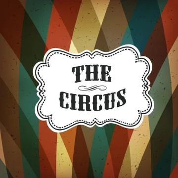 Circus Abstract Poster with Colored Rhombus Ilustração Stock