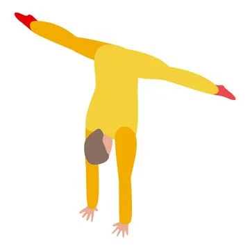 Circus acrobat icon isometric vector. Man performance Stock Illustration