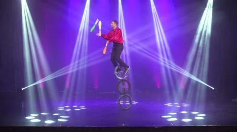 Circus acrobat show Stock Footage 68981911