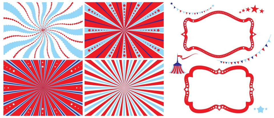 Circus advertising elements set. イラスト素材