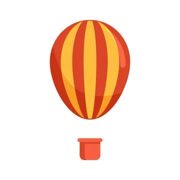 Circus air balloon icon flat isolated Illustrazione stock
