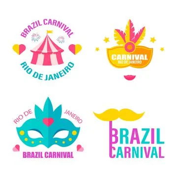 Circus amazing set of vector emblems, labels, logos and typographic stamps in Stock Illustration