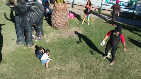 Circus and child playing Stock Footage 156829369