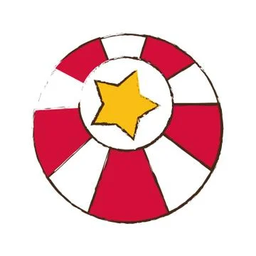Circus ball star Illustrazione stock