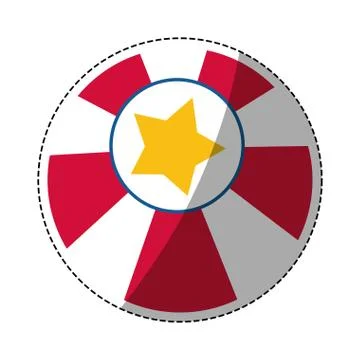 Circus ball star Illustrazione stock