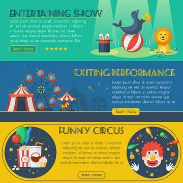 Circus banner set Stock-Illustration