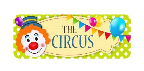 The Circus Banner Vector Illustration Ilustração Stock